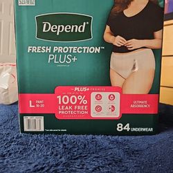 .+Depend Protection Plus➕ Ultimate Underwear for Women, 84 Count - Size: L