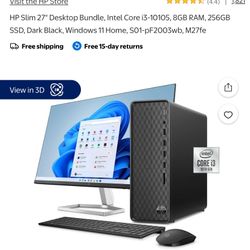 HP Computer And Monitor Combo WITH GPU 1030