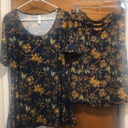 LuLaRoe Shirt And Skirt Large
