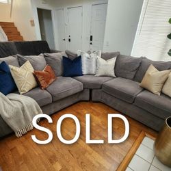 Ashley Furniture Gray Sectional – Cozy & Clean!