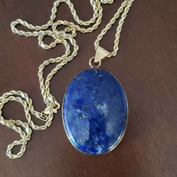 14k Chain And 9k Lapis
