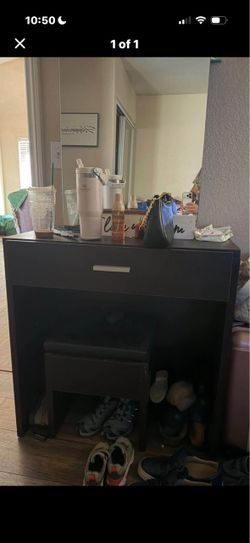 Vanity with chair