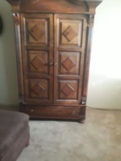 Gorgeous wood entertainment center