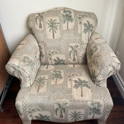 Palm Tree Print Armchair 