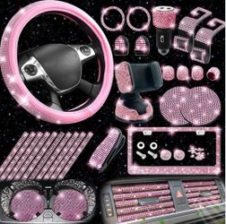 Pink Car Accessories Bundle Lot