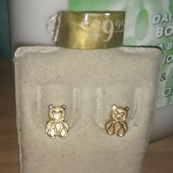 Baby Girl Bear Earrings