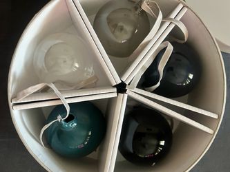Iittala Grey 80mm glass balls 80mm seasonal ornaments