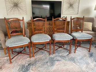 4 wood chairs