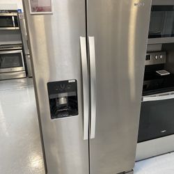 Whirlpool Stainless Steel 36” Wide Side-by-Side Refrigerator - 25 Cu. Ft.