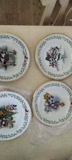 Disney Lenox Christmas plates