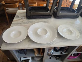 ​3-Piece Modern White Ceramic Serving Set