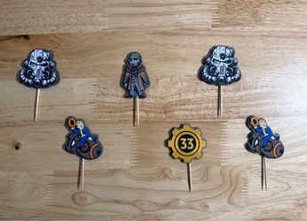 Fallout cupcake toppers