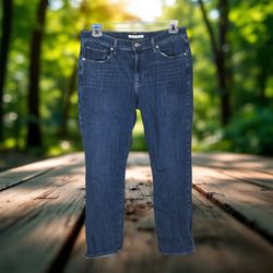 Levi’s Classic Straight Stretchy Blue Jeans Women 32 (Size 14)
