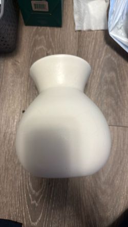 West Elm White Round Vase