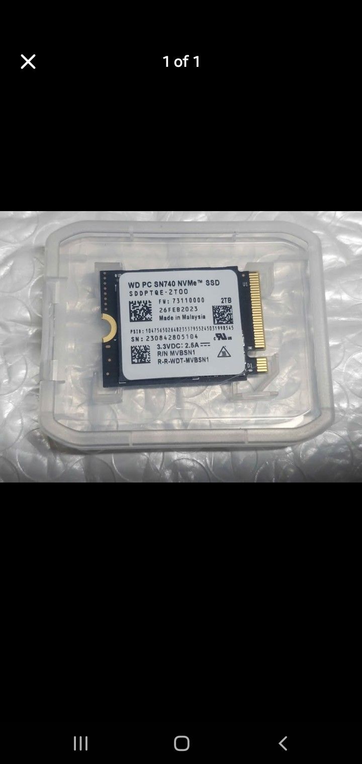 Brand New SN740 m.2 2230 SSD 2TB NVMe PCIe for Steam Deck Surface Pro 9