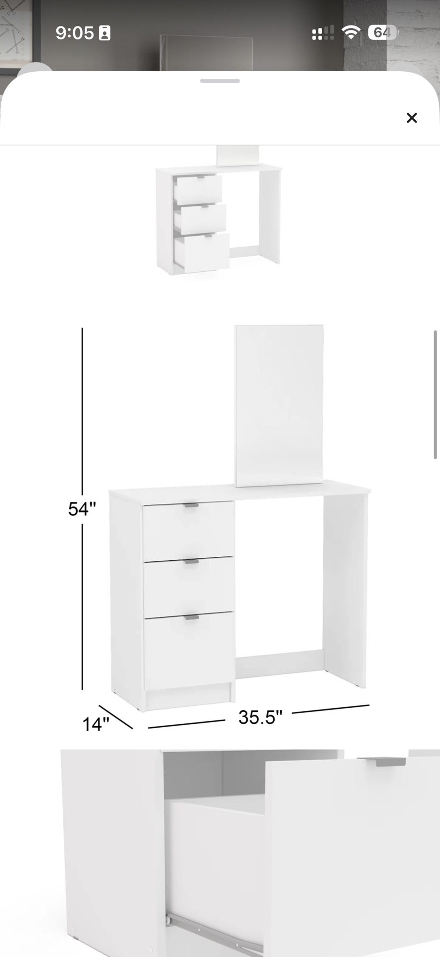 Vanity Table With Mirror