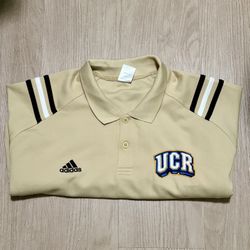 Adidas UCR Highlanders Polo – Yellow/Gold (Size Large)