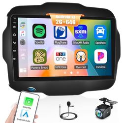 8-Core 4+64G Android 13 Car Stereo Radio Player 64GB For Jeep Renegade 2015-2020