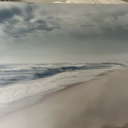 Picture canvas art hang ocean beach