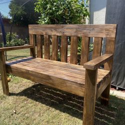 Handmade Rustic Wooden Bench – Solid & Durable