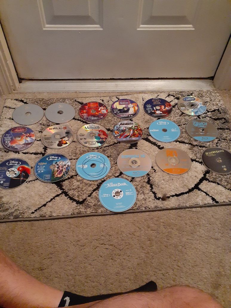 19 mostly disney blu ray and dvds no covers