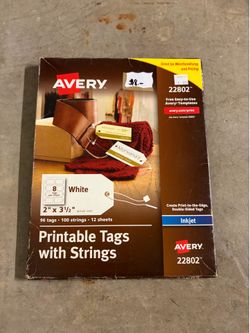 Printable tags with strings