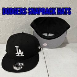 MLB New Era Los Angeles  Dodgers Black 9fifty SnapBack Hats 