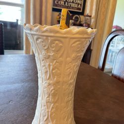Vintage Estate LENOX Ivory Vase…11 Inches Tall.. Embossed USA