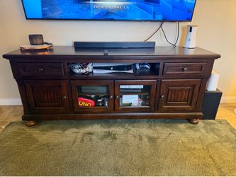 Wood TV Console Center