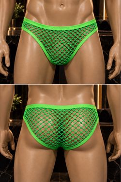 Green sexy men’s mesh panty underwear