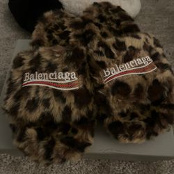 Balenciaga Slides Leopard