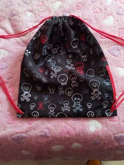 Adorable Nylon Backpack Pull string W/Small Zipper Pocket