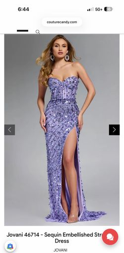 Jovani 46714 - Sequin Embellished Strapless Dress