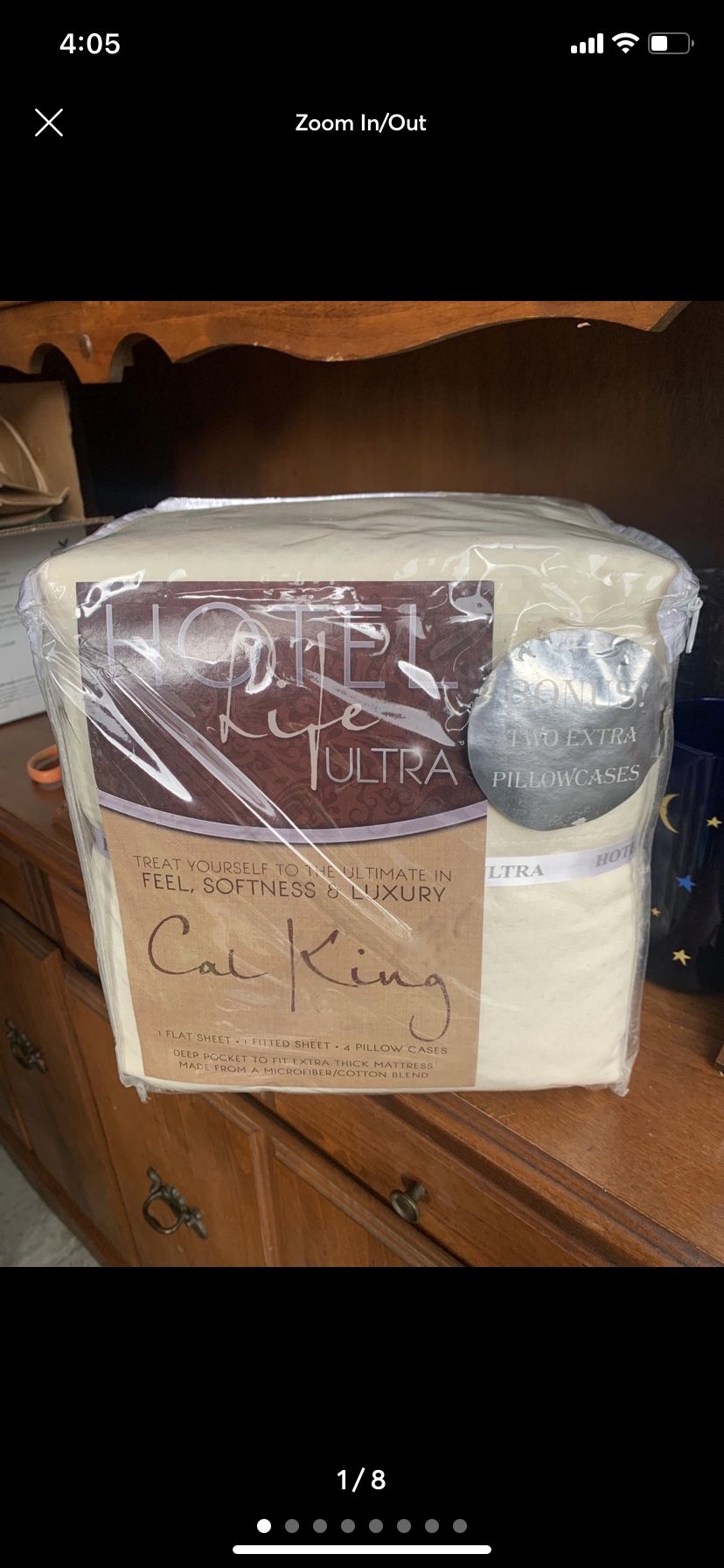 New Hotel Life Ultra California King Sheet Set- Cream Colored