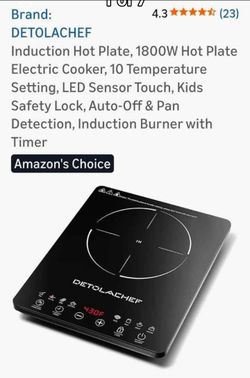 DETOLACHEF 1800W Induction Hot Plate Cooker