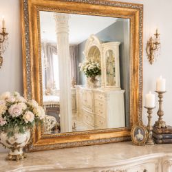 Beautiful Ornate Beveled Wall Mirror!