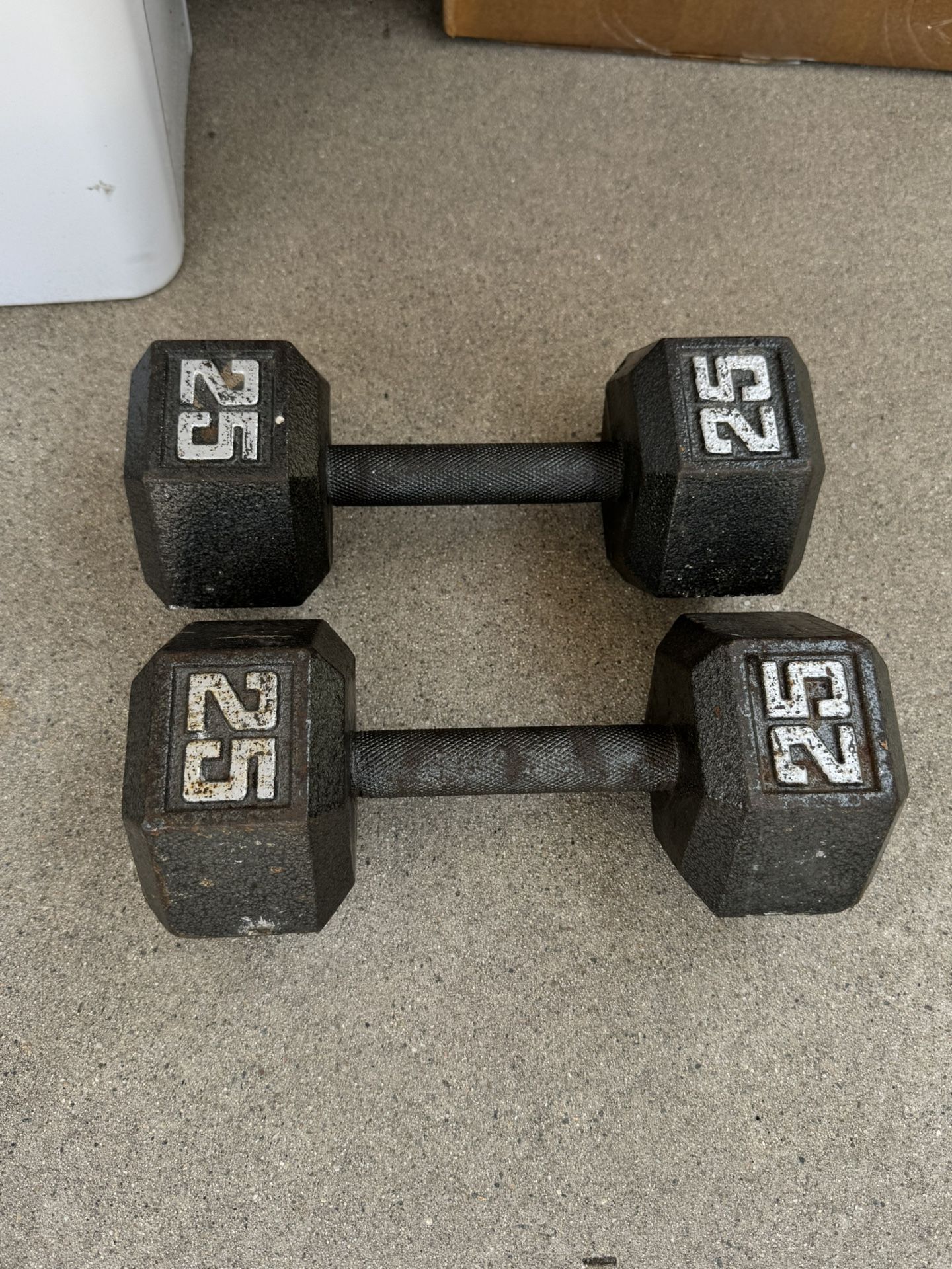 Pair Of 25 Lbs Dumbbells