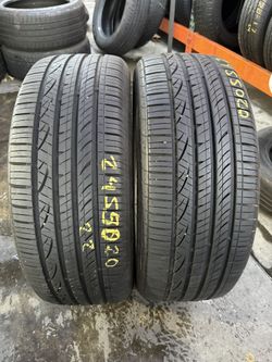 20” tires hankook 245/50/20 semi new with free installation $200