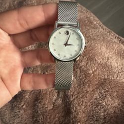 Women’s Silver Mesh Watch – Minimalist Classic, Like New