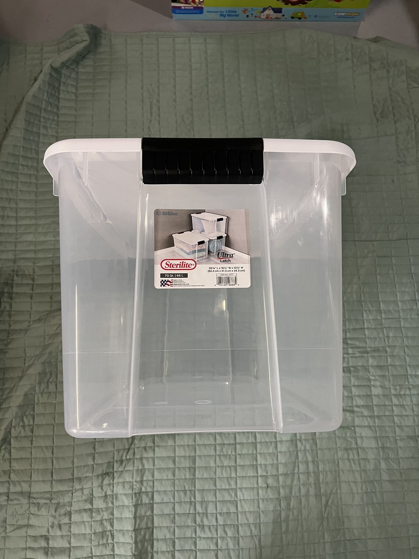 Sterilite 70 Qt Plastic Storage Tub With Latch Lid for Sale in Peru, IN -  OfferUp