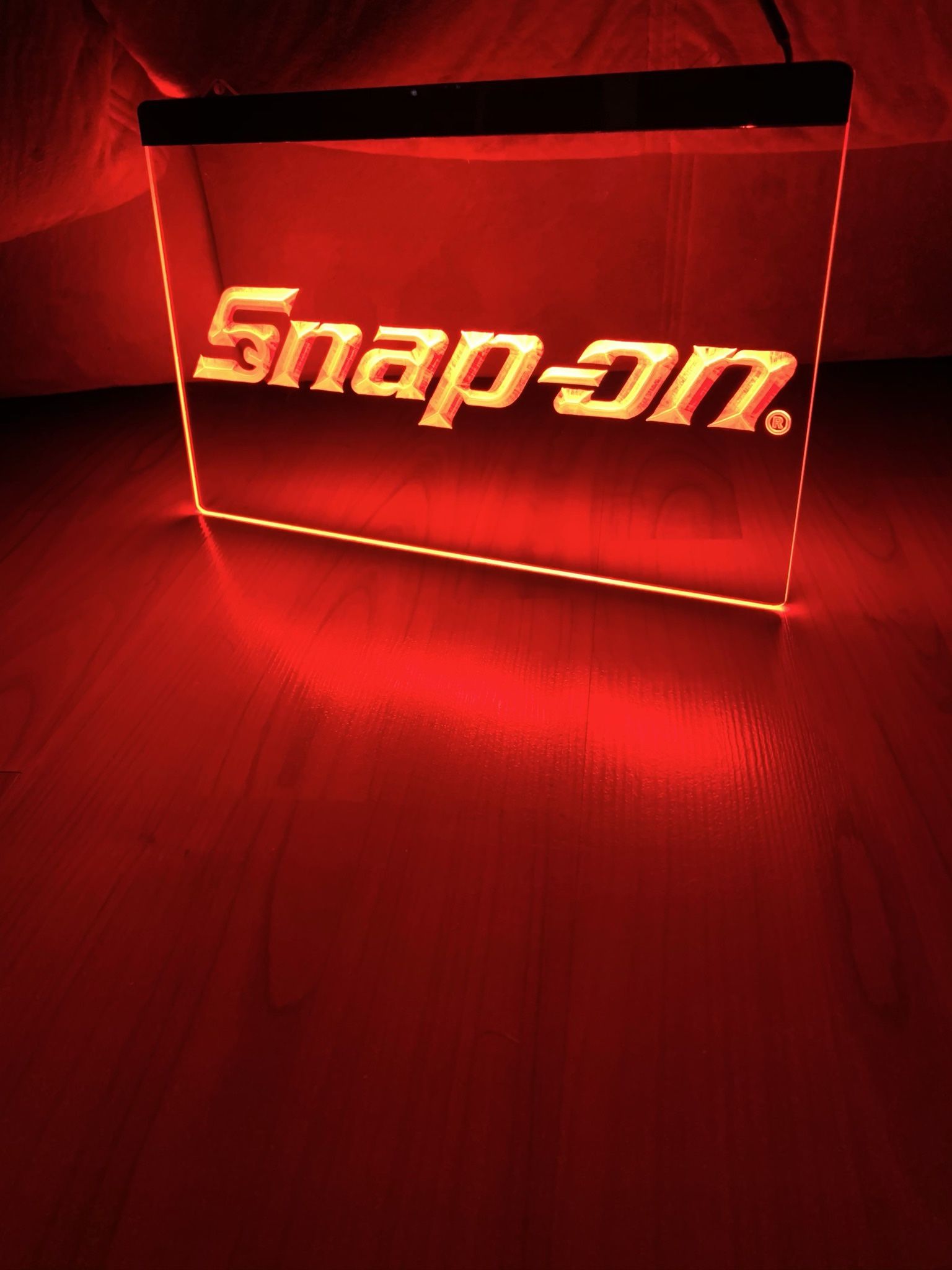 SNAP ON LED NEON RED LIGHT SIGN 8x12