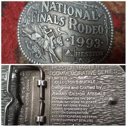 1993 hesston Nation Finals Rodeo Belt Buckle