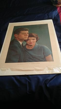 The president and mrs. John Fitzgerald Kennedy print