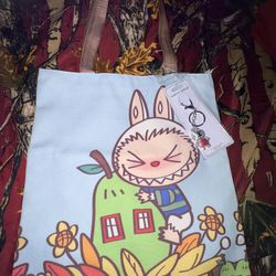 Labubu Tote Bag With Keychain New