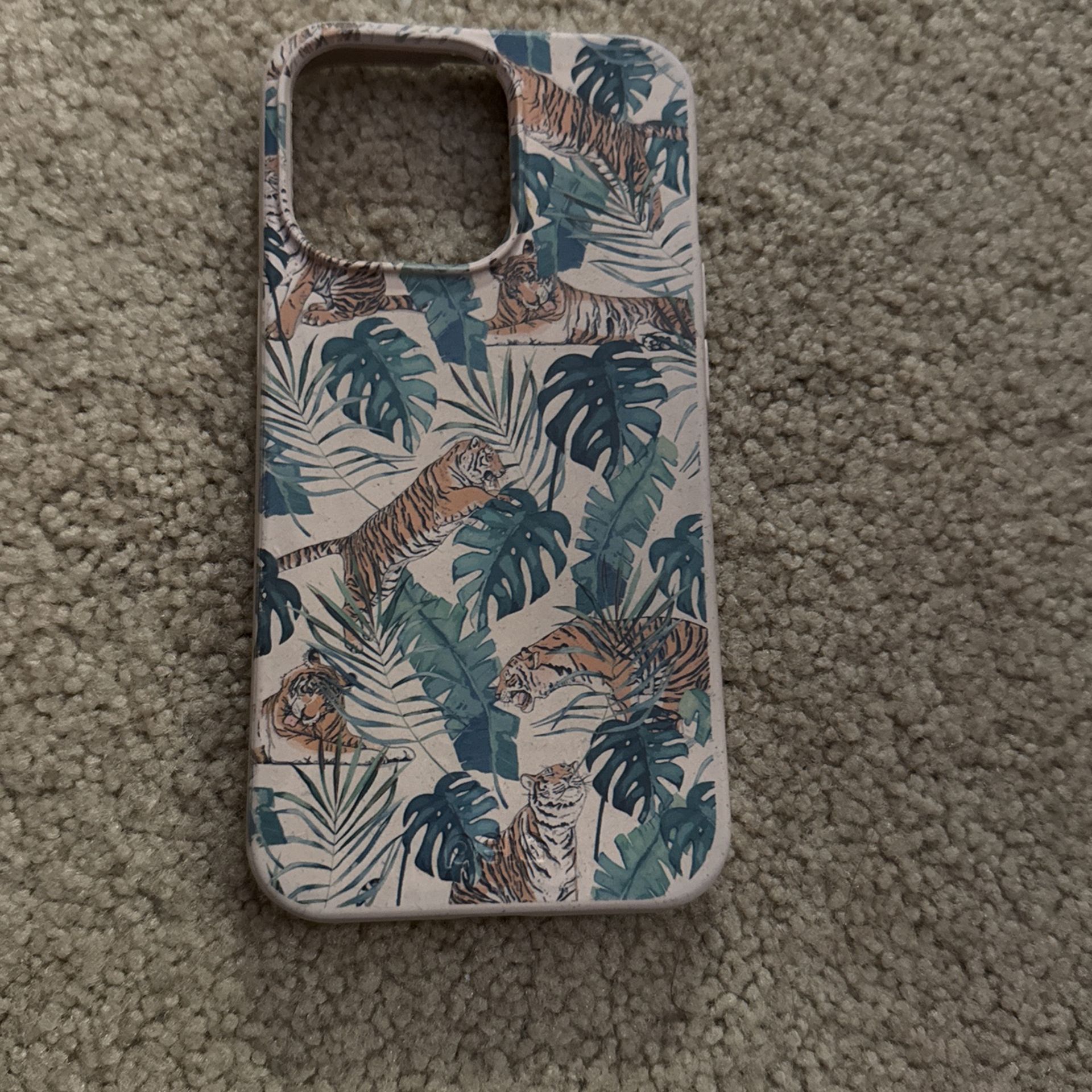 Tiger And Palm Leaves Phone Case
