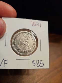 1854 Seated Liberty Quarter