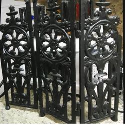 Adorno Porta Vela Movible Cast Iron Mide 17x13 Plg