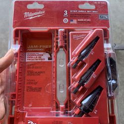 Milwakee  3 Step Drill Bit Set Jam Free 