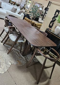  Mid Century solid Wood 7 Pc Dining Set!!!