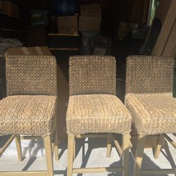 3 Pottery Barn Bar height Barstools 